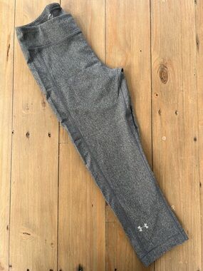 Under Armour Girls' Heather Gray Performance Leggings Size Small
